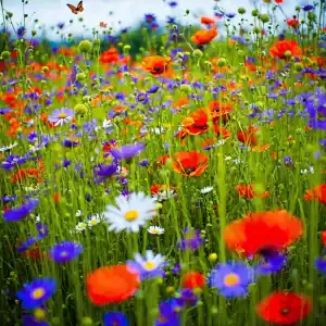 Wildflower Mix for Bees & Butterflies – Pollinator-Friendly Seeds