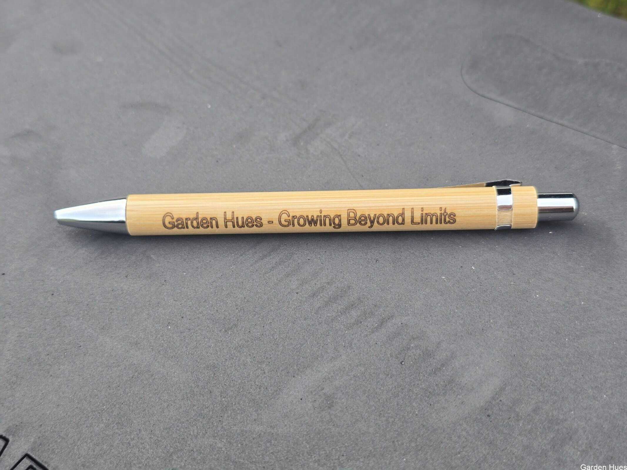 Garden Hues Personalised Bamboo Pen – Natural, Practical, Beautiful - Image 2