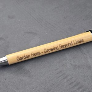 Garden Hues Personalised Bamboo Pen – Natural, Practical, Beautiful