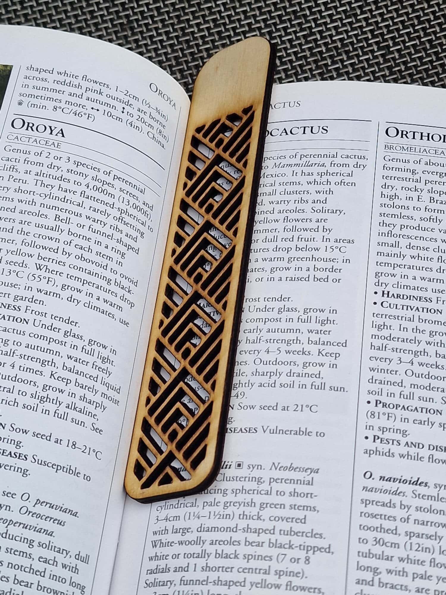 Geometric Wooden Bookmark – Design 9 - Image 2