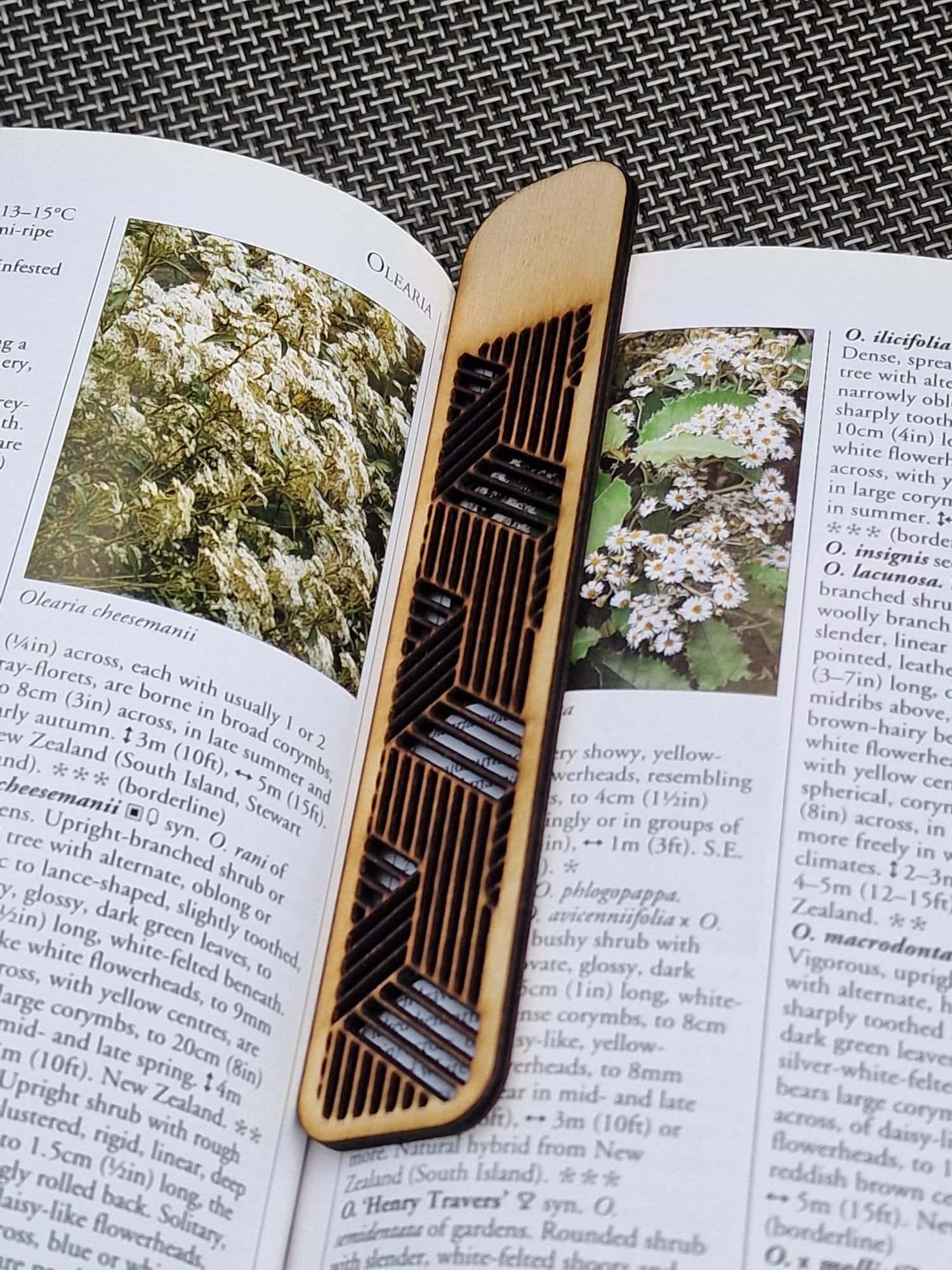 Geometric Wooden Bookmark – Design 4 - Image 2