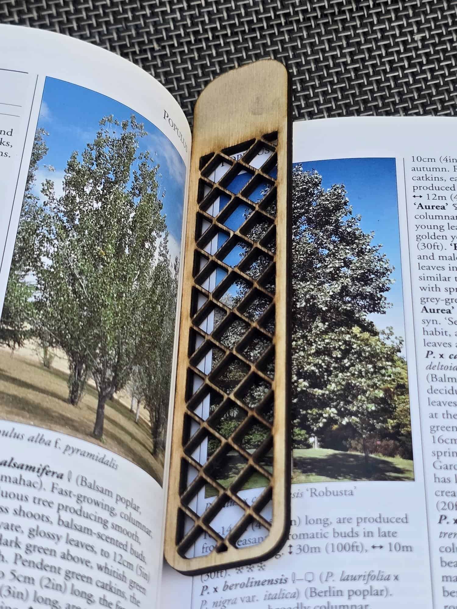 Geometric Wooden Bookmark – Design 20 - Image 2