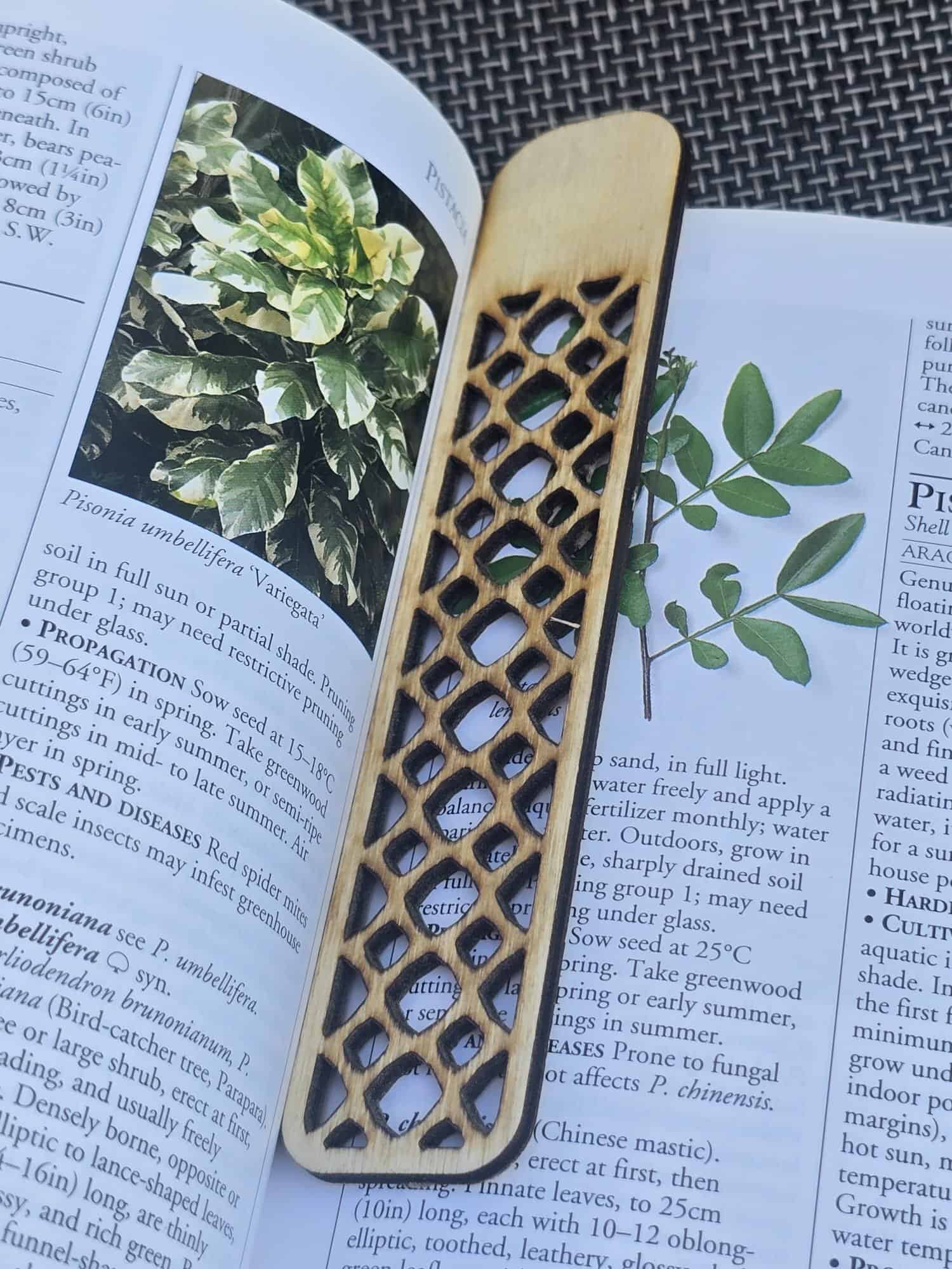 Geometric Wooden Bookmark – Design 24 - Image 2