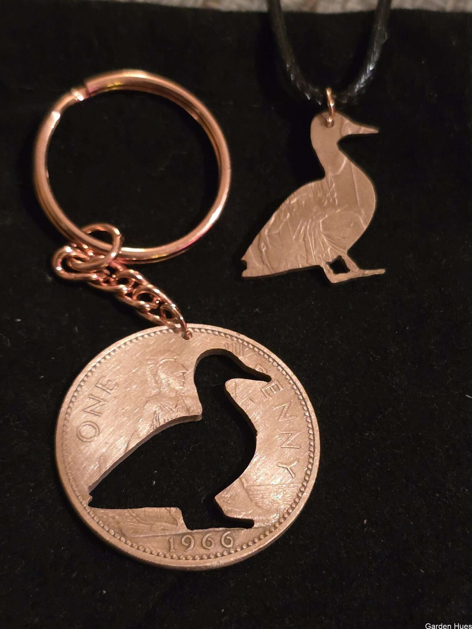 Pre-Decimal 1p Coin Jewellery & Keyrings "Duck" - Image 3