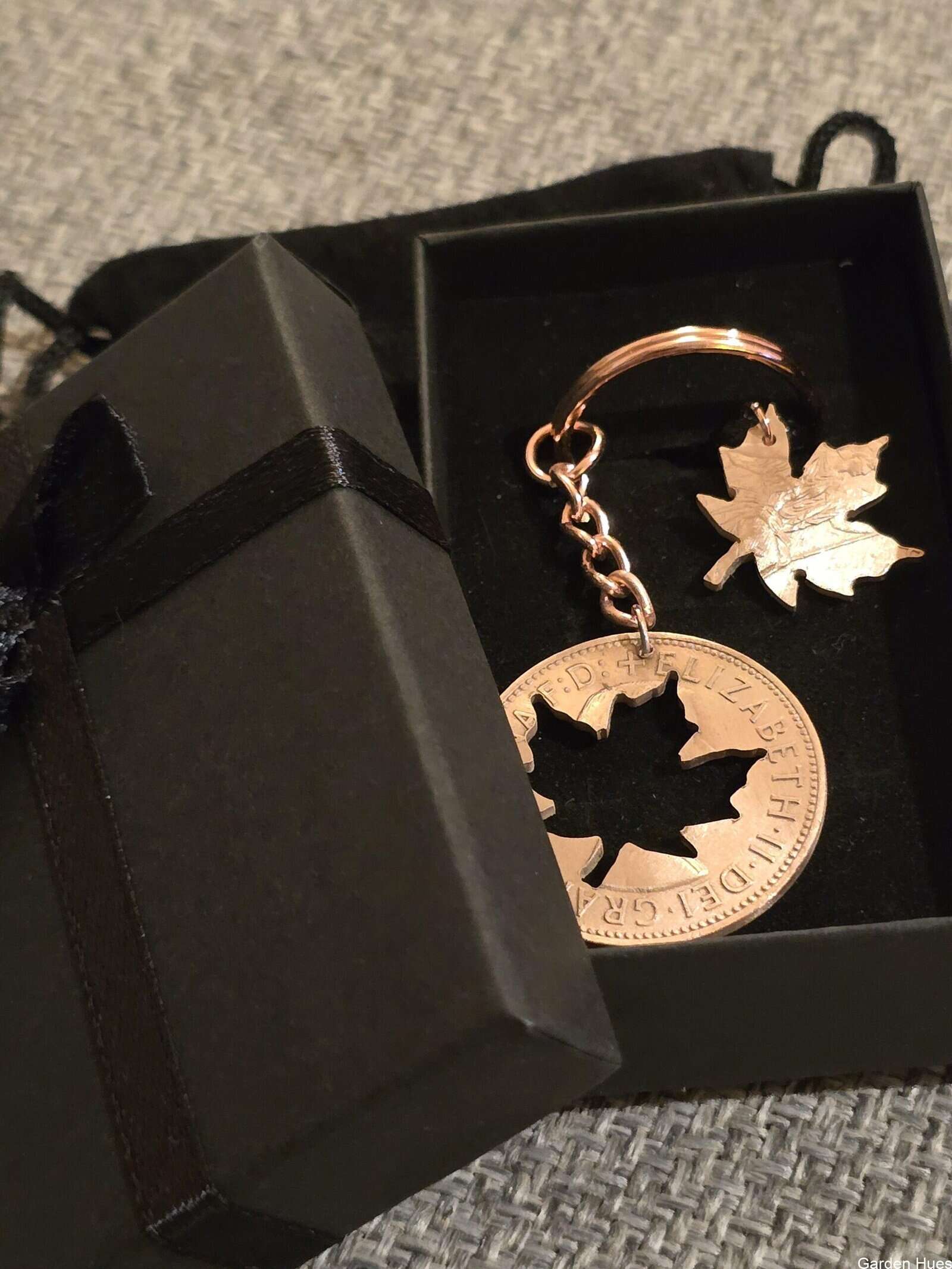 Pre-Decimal 1p Coin Jewellery & Keyrings "Maple leaf" - Image 2