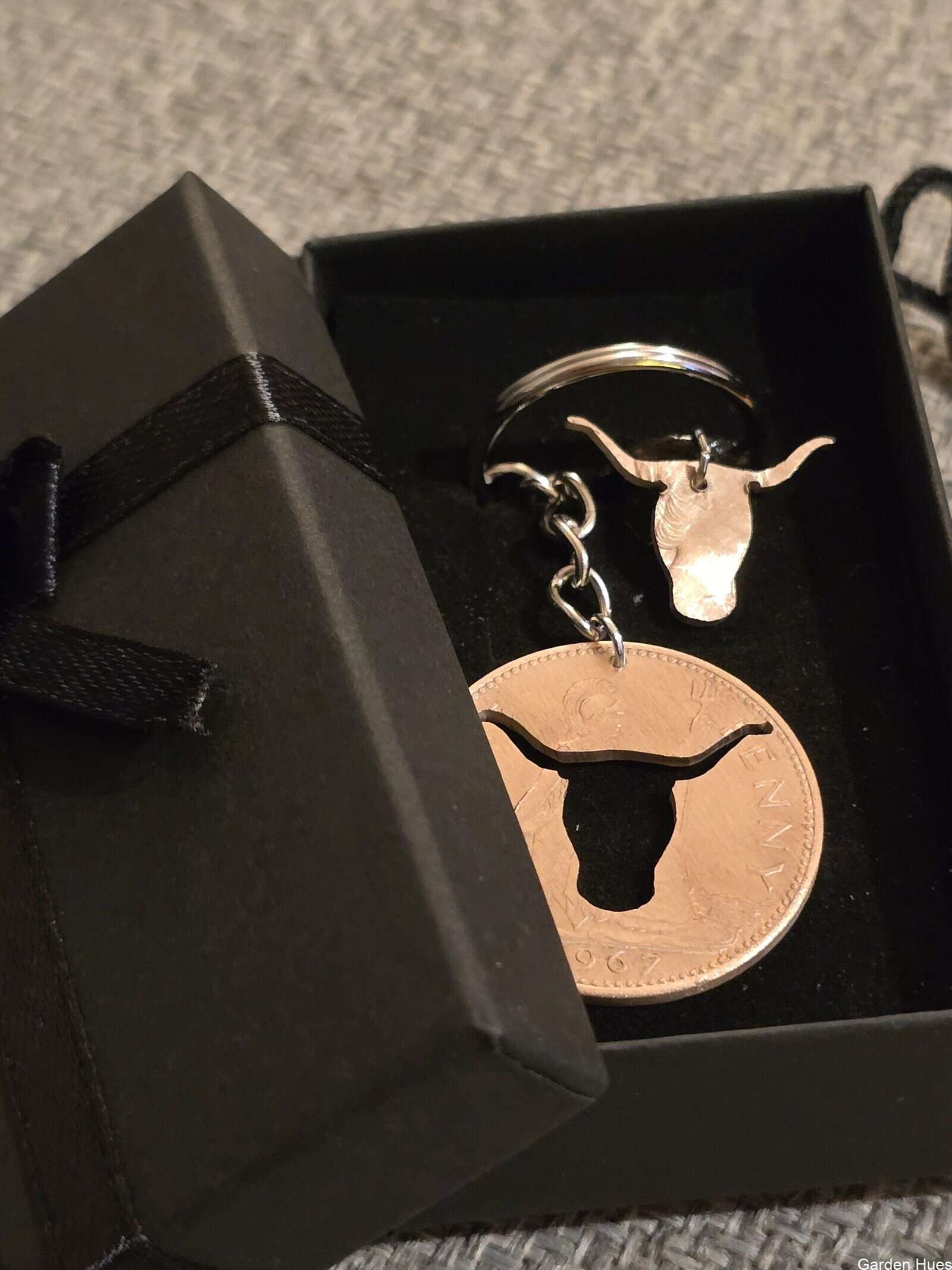 Pre-Decimal 1p Coin Jewellery & Keyrings "Bull" - Image 2