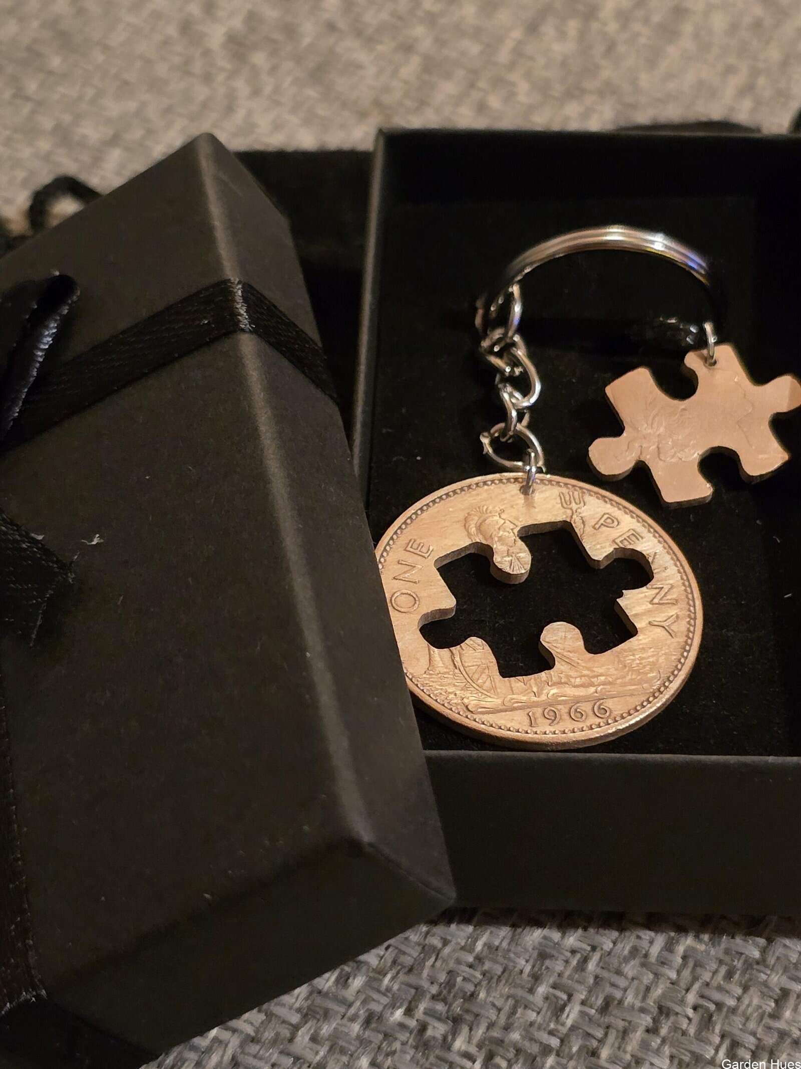 Pre-Decimal 1p Coin Jewellery & Keyrings "Jigsaw puzzle" - Image 2