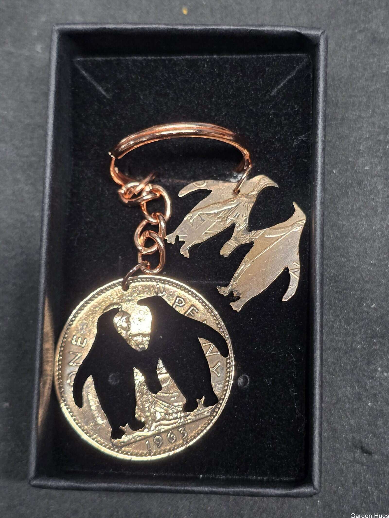 Pre-Decimal 1p Coin Jewellery & Keyrings "Penguin" - Image 2