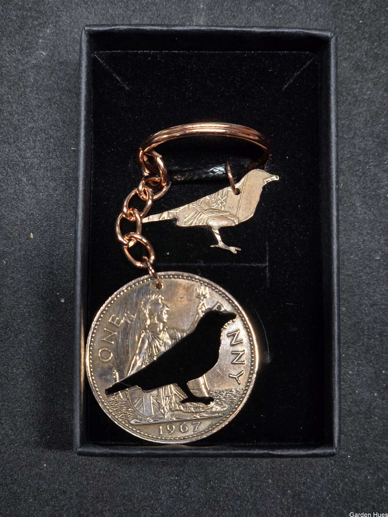 Pre-Decimal 1p Coin Jewellery & Keyrings "Bird" - Image 2