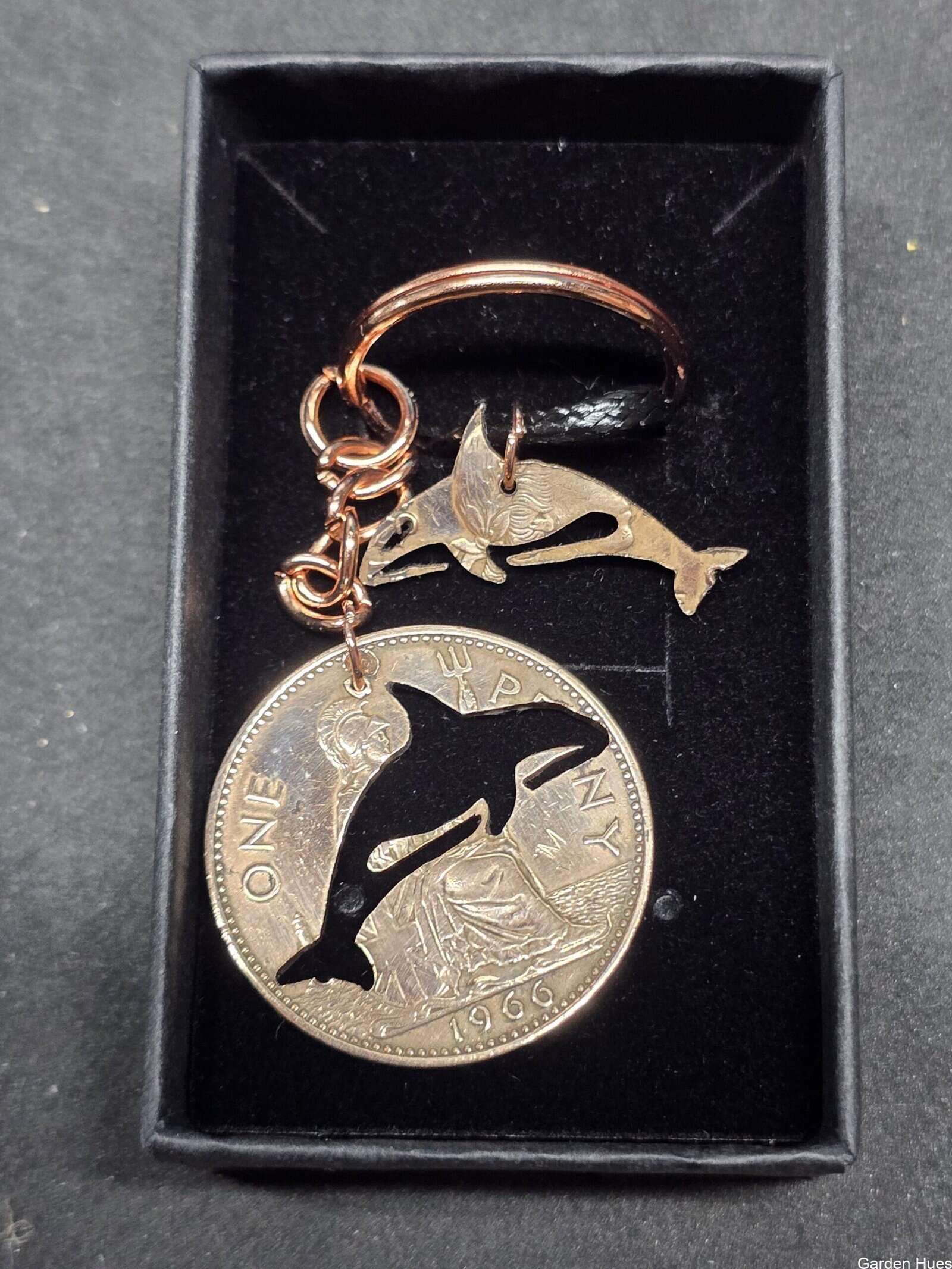 Pre-Decimal 1p Coin Jewellery & Keyrings "Killer whale" - Image 2
