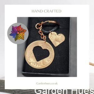 Pre-Decimal 1p Coin Jewellery & Keyrings "Heart"