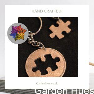 Pre-Decimal 1p Coin Jewellery & Keyrings "Jigsaw puzzle"