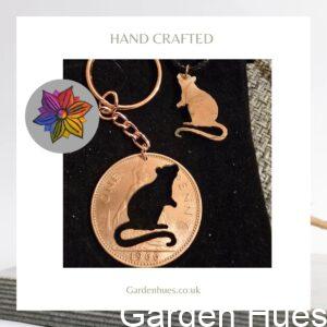 Pre-Decimal 1p Coin Jewellery & Keyrings "Rat"