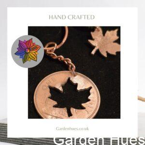 Pre-Decimal 1p Coin Jewellery & Keyrings "Maple leaf"