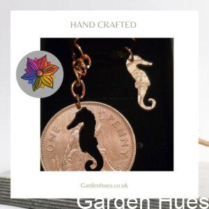Pre-Decimal 1p Coin Jewellery & Keyrings "Sea Horse"
